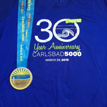 Carlsbad 5000 - 2015 shirt and medal. - Races & Competitions Near Me - Carlsbad, California