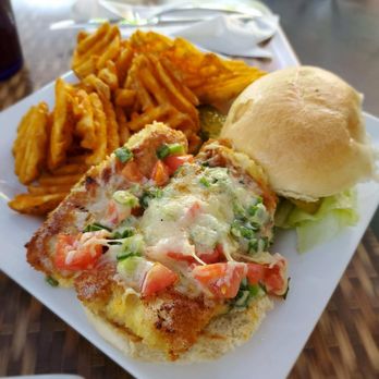Hobo's Cafe - Key lime style mahi sandwhich - New American Near Me - Key Largo, Florida Hobo's Cafe - Key lime style mahi sandwhich - New American Near Me - Key Largo, Florida
