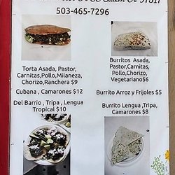 Lonchera La Rosa - Menu options.  They have dollar tacos on Thursday and other specials on other days!!!