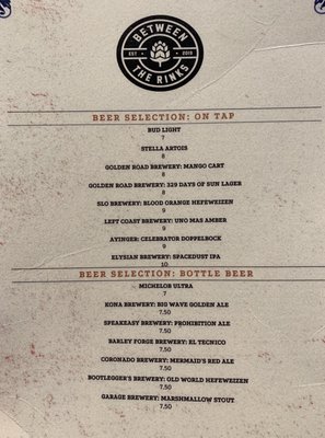 Menu photo 4 Between The Rinks - Restaurant & Bar Irvine, CA
