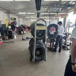 Les Schwab Tire Center - The behind the scenes at the end of day, clean bays and lots of lighthearted smiles.