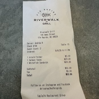 Riverwalk Grill - Seafood Near Me - Elk Rapids, Michigan Riverwalk Grill - Seafood Near Me - Elk Rapids, Michigan