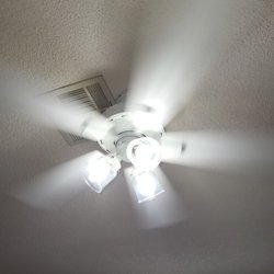 Yuma Home - Ceiling Fans installed, this size box required universal mounting plate.