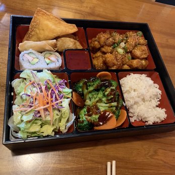 Naked Tchopstix - General Tso Bento Box - Japanese Near Me - Fort Wayne, Indiana
