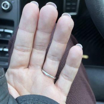 Beauty Nails - Left polish on my nails and you can see how short she filed them - Nail Salons Near Me - Medford, New Jersey