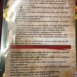 Rio Verde Mexican Restaurant - Dinner menu
