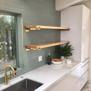 Atkins Tile - Open shelves over porcelain tile - Tiling Near Me Atkins Tile - Open shelves over porcelain tile - Tiling Near Me