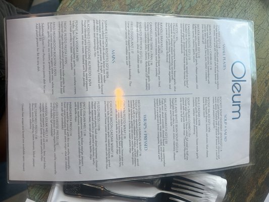 Menu photo 5 Oleum Baltimore, MD