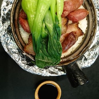 A+ Hong Kong Kitchen - Stone pot rice with salted pork and Chinese sausage - Cantonese Near Me - Seattle, Washington