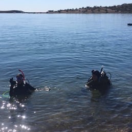 Me and my scuba buddy in Lake Pleasant