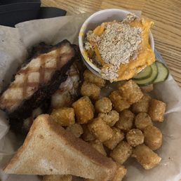 Pork belly with tots and sweet potato soufflé (highly recommend) Pork belly with tots and sweet potato soufflé (highly recommend)