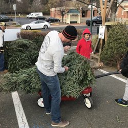 Volunteers trim, load, and tie holiday trees for families who purchase from the VHLC Tree Lot!!