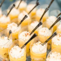 Creative Cuisine Catering - Passion fruit dessert shooters - a perfect summertime treat.