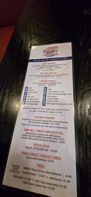 Menu photo 7 Bar-Bill North Clarence, NY