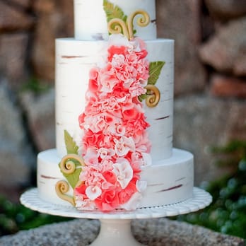 Hey there, Cupcake! - a white cake with pink flowers - Bakeries Near Me Hey there, Cupcake! - a white cake with pink flowers - Bakeries Near Me