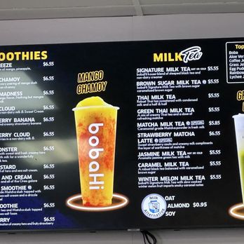 BobaHi - Menu 3/3/23 - Coffee & Tea Near Me - Torrance, California