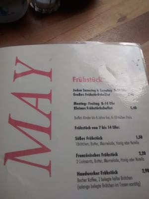 Menu photo 1 Café May Hamburg, HH