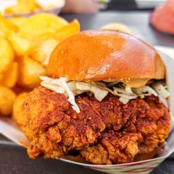 Scratch Cookery - Nashville Chicken Sandwich combo with regular fries ($21)