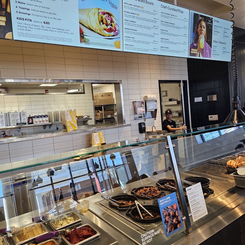 The menu and food.