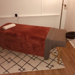 Therapeutic Massage By TJ - Table set up in the comfort of your own home. Professional draping and relaxing just like spa centers.