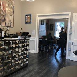 The Art Cafe - Bar and through seating area.