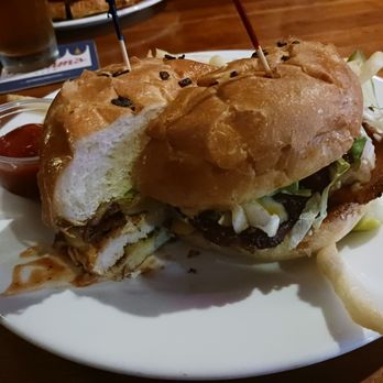 The Loon Cafe - Eight Ball Deluxe chicken sandwich with fries - Bars Near Me - Saint Paul, Minnesota