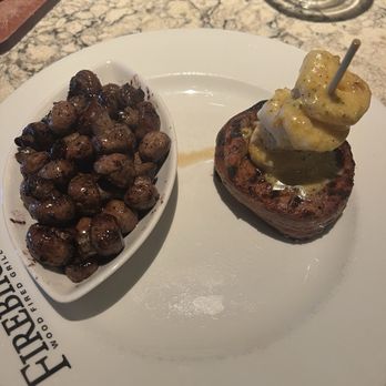 Firebirds Wood Fired Grill - Filet & Shrimp* with side of Port Mushrooms - Steakhouses Near Me - Lees Summit, Missouri