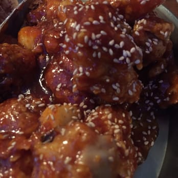 No.1 Plus Chicken - Closeup of the saucy sweet and spicy chicken pieces. - Korean Near Me - Dallas, Texas No.1 Plus Chicken - Closeup of the saucy sweet and spicy chicken pieces. - Korean Near Me - Dallas, Texas