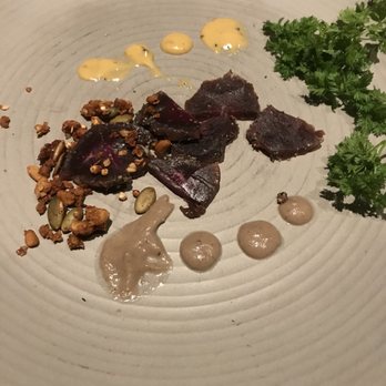 Level 5 Rooftop Restaurant - Venison appetizer  It kind of had a jerky taste to it. I liked it. - Cocktail Bars Near Me - Albuquerque, New Mexico