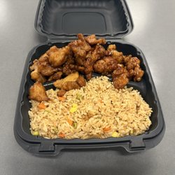 Samco Food Store - Orange, spicy chicken, fried rice