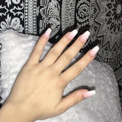 Pink And White Nail