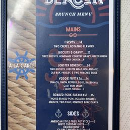 Brunch menu