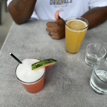 Honey Seed - Watermelon Margarita & I forgot the name of the beer that he had. - Bagels Near Me - Chattanooga, Tennessee