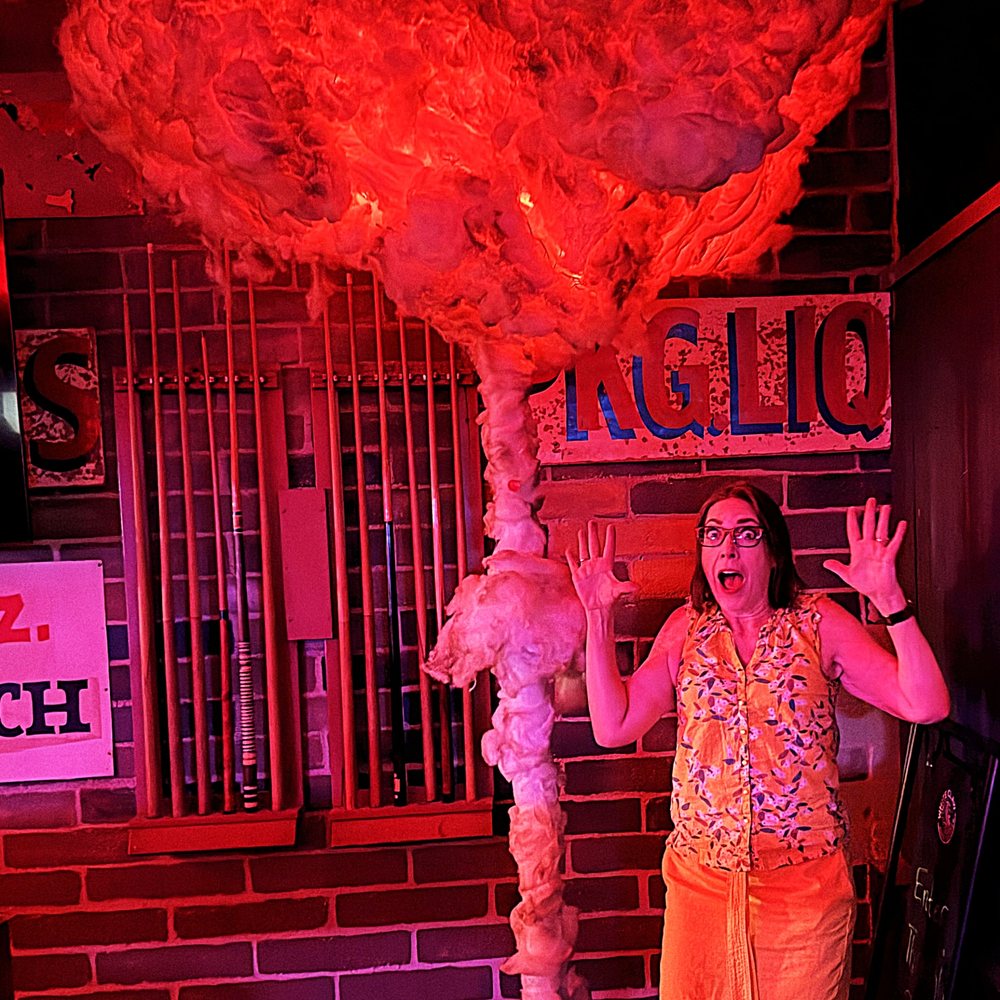 Atomic Liquors - My wife with the Atomic Mushroom Cloud display - Cocktail Bars Near Me - Las Vegas, Nevada Atomic Liquors - My wife with the Atomic Mushroom Cloud display - Cocktail Bars Near Me - Las Vegas, Nevada