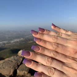 Top Star Nails Salon - Purple ombré acrylic nails