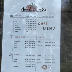Cafe menu