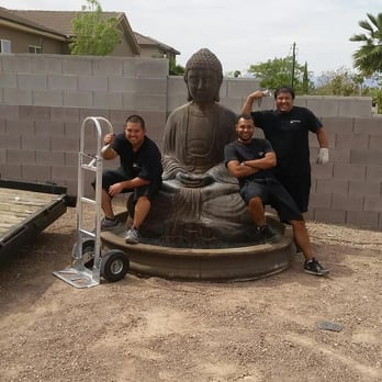 Umbrella Movers - Billy, Juan and Arielle after moving our VERY heavy fountain. Loved these guys. - Movers Near Me - Las Vegas, Nevada Umbrella Movers - Billy, Juan and Arielle after moving our VERY heavy fountain. Loved these guys. - Movers Near Me - Las Vegas, Nevada