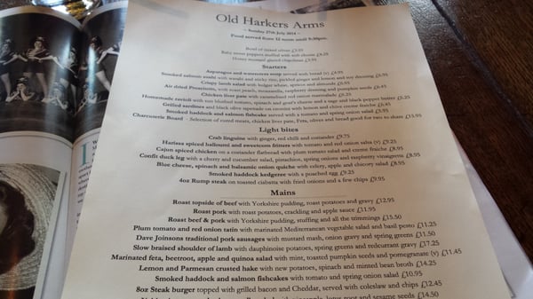 Menu photo 5 Old Harkers Arms Chester, CHW