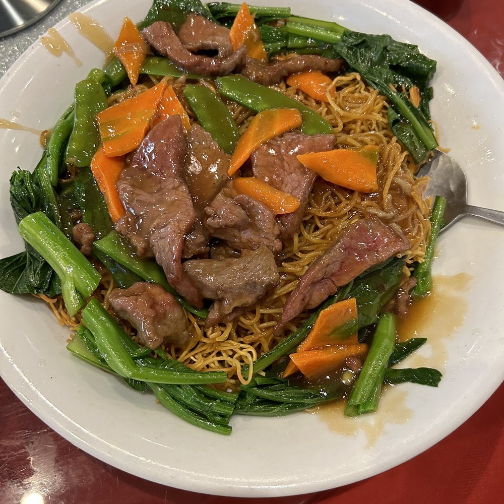 Orient Odyssey - Beef Pan-Fried Noodles - Cantonese Near Me - Jericho, New York Orient Odyssey - Beef Pan-Fried Noodles - Cantonese Near Me - Jericho, New York