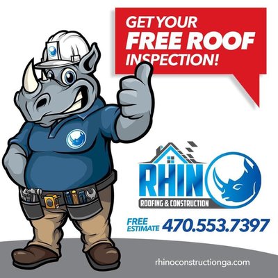 Rhino Roofing & Construction Logo