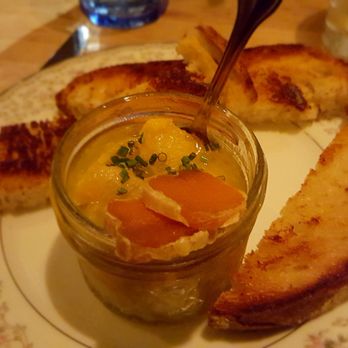 Harry's Beach House - Smoked Mussel - experience it.  mix on the bottom, a mussel, plus a bite of the toast. - Breakfast & Brunch Near Me - Seattle, Washington