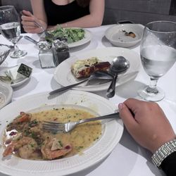 La Villini Family Style Italian Restaurant - Shrimp la Villini Caesar Salad Garlic Bread Mozzarella