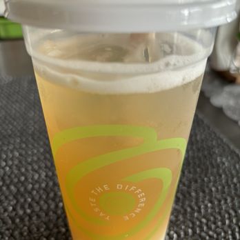 Green Shaker by Ten Ren - Litchi Iced Tea with jelly - Bubble Tea Near Me - Walnut, California