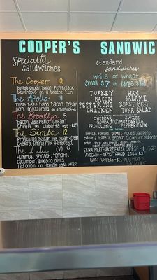 Menu photo 1 Cooper's Sandwiches Austin, TX Menu photo 1 Cooper's Sandwiches Austin, TX