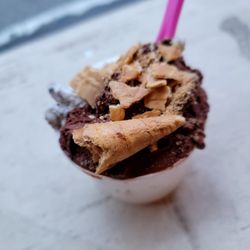 Dolce Brooklyn - Cookies and Cream and Serious Chocolate with crushed cone topping. Pretty good. A bit small