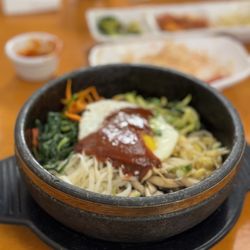 KB Chicken - Dolsot bibimbab without beef, out of focus because I was hungry and was in a hurry to eat it!