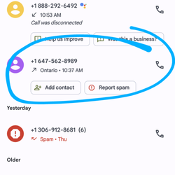 Cambrian Springs - Number from driver on my personal phone. I called the number back at 10:30ish so they could come pick up empties, but no answer