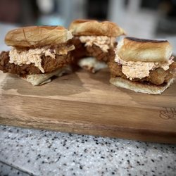 Big Daddy’s LoCo - Pork chop sliders with pimento cheese