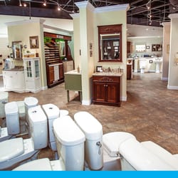 Economy Plumbing Supply - Bath products in the showroom.