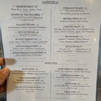 Bistro 1828 at Pepperrell Cove - Menu as of October 2021 - New American Near Me - Kittery Point, Maine